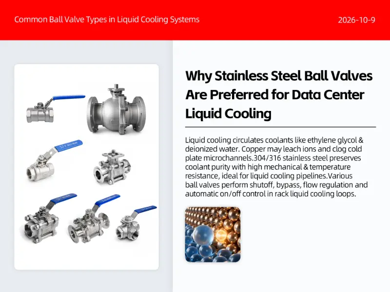 Cur Valvulae Steel Immaculatae Maluerunt in Data Centre Liquid Cooling Pipelines? Cur Valvulae Steel Immaculatae Maluerunt in Data Centre Liquid Cooling Pipelines?