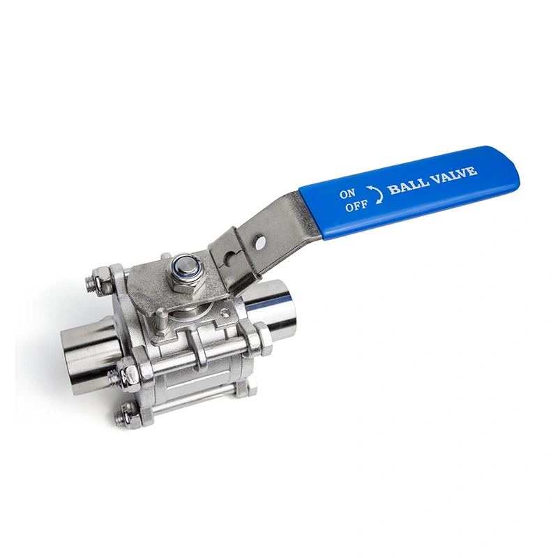 III Piece Encapsulated Butt iuncta sanitaria Ball Valve