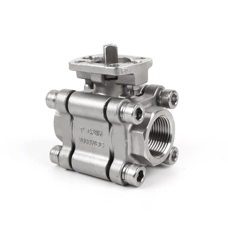 3PC Ball Valve 2000WOG cum ISO 5211 Base pro Actuator